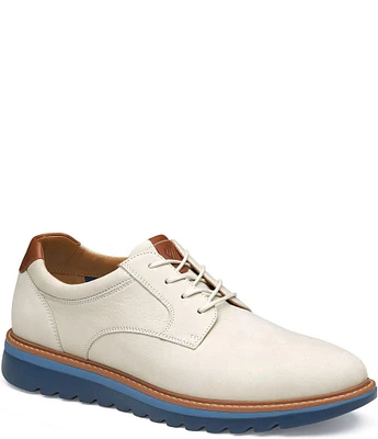 Johnston & Murphy Men's Braydon Nubuck Plain Toe Lace Up Oxfords
