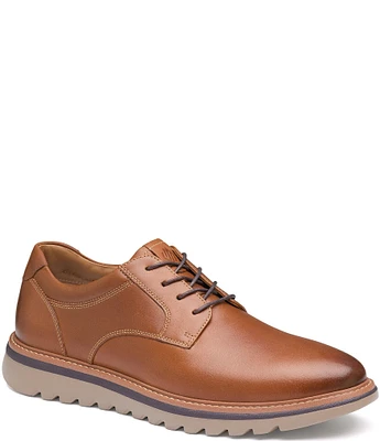 Johnston & Murphy Men's Braydon Leather Plain Toe Lace Up Oxfords