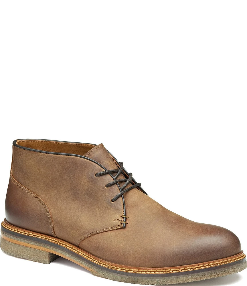 Johnston & Murphy Men's Calder Leather Chukka Lace Up Boots