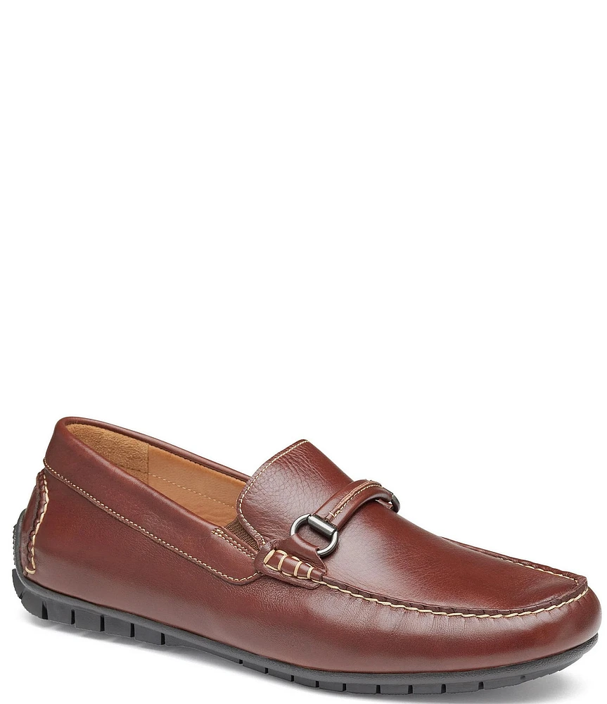 Johnston & Murphy Men's Cort Leather Bit Buckle Driver Loafers