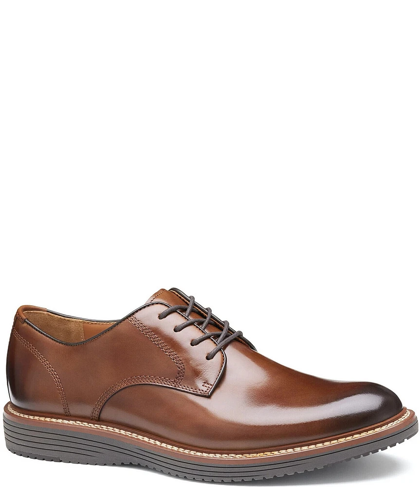 Johnston & Murphy Men's Upton Oiled Leather Plain Toe Oxfords