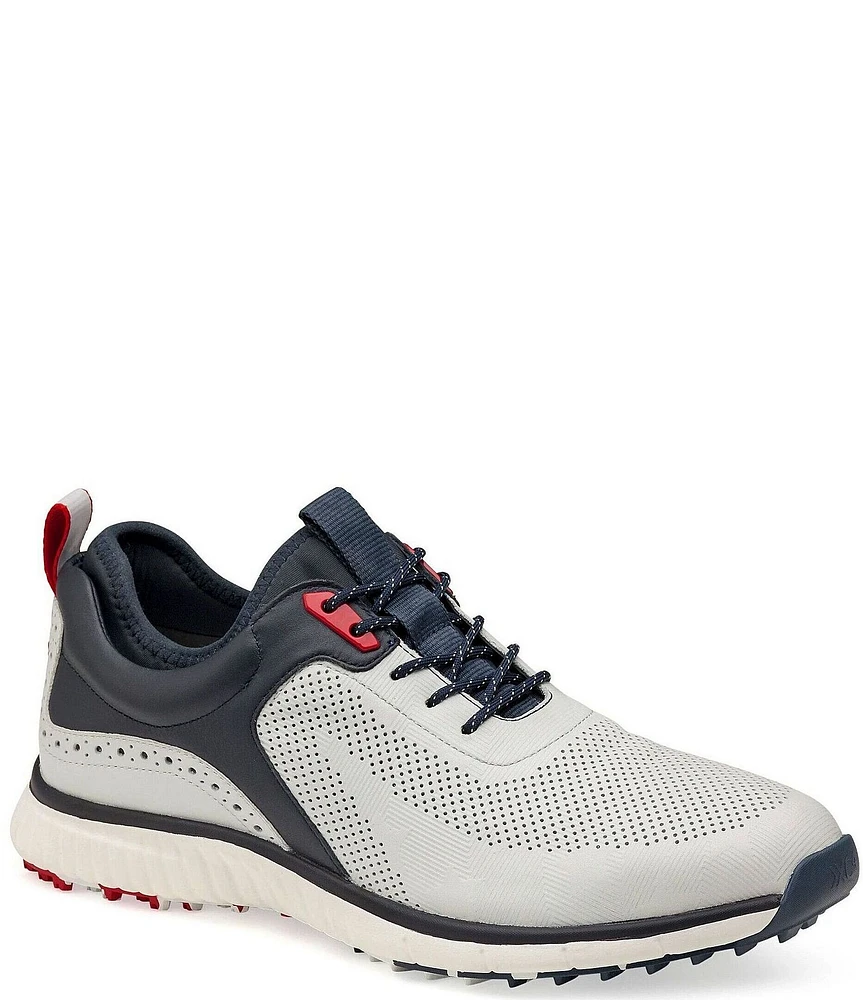 Johnston & Murphy Men's XC4 H-1Luxe Hybrid Waterproof Perforated Leather Golf Sneakers