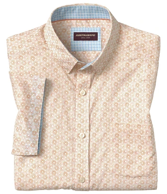 Johnston & Murphy Sun Print Short Sleeve Woven Shirt