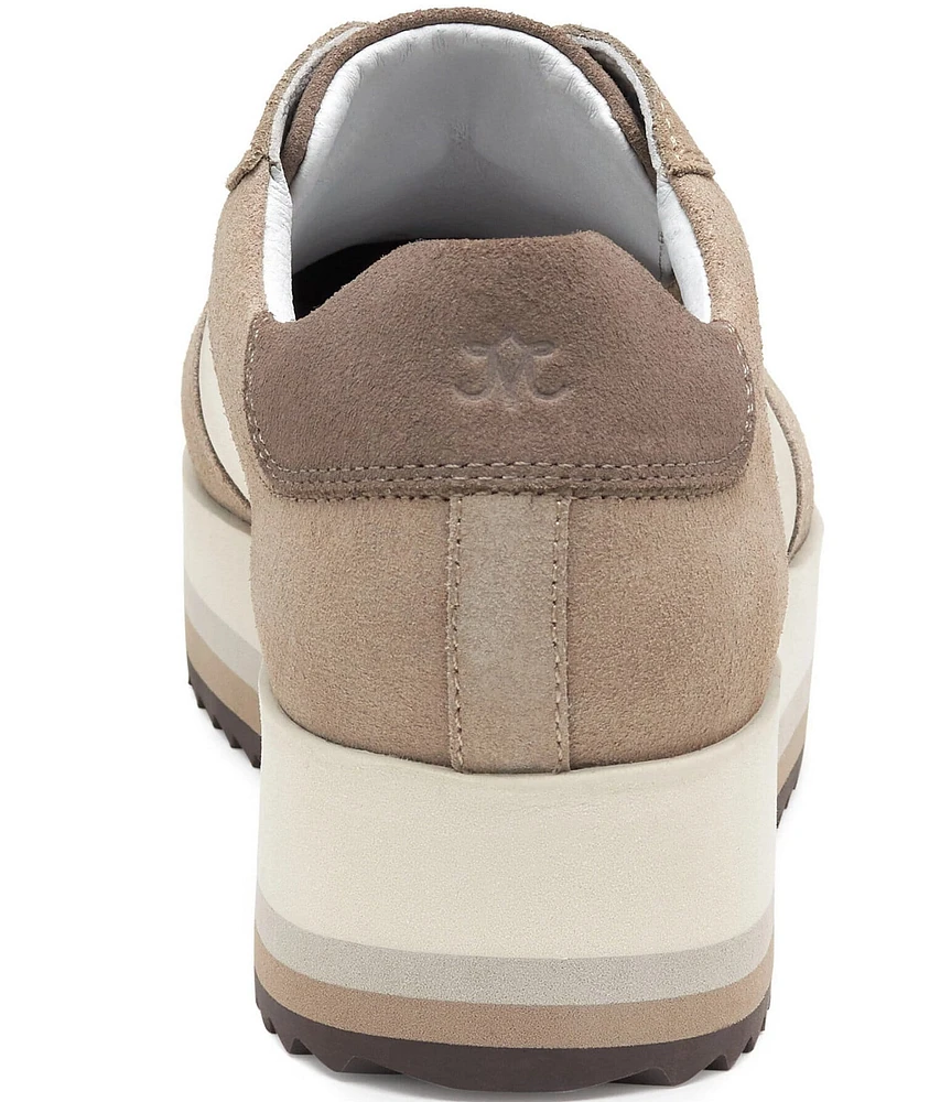 Johnston & Murphy Women's Gracie Leather Platform Sneakers