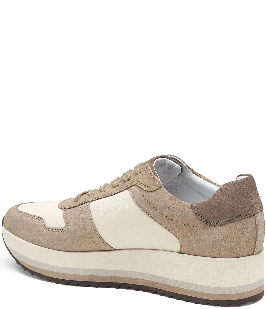 Johnston & Murphy Women's Gracie Leather Platform Sneakers