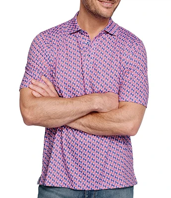 Johnston & Murphy XC4 Cool Degree Toucan Print Short Sleeve Polo Shirt