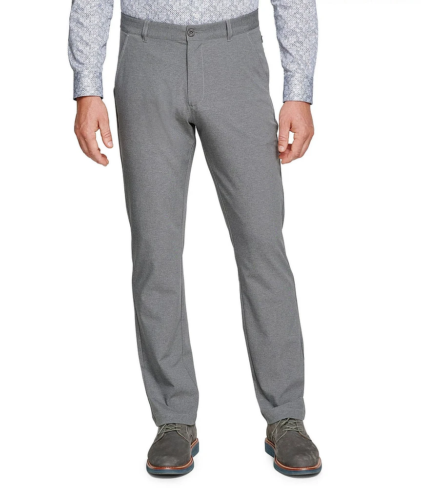Johnston & Murphy XC4 Heathered Performance Stretch Flat Front Pants