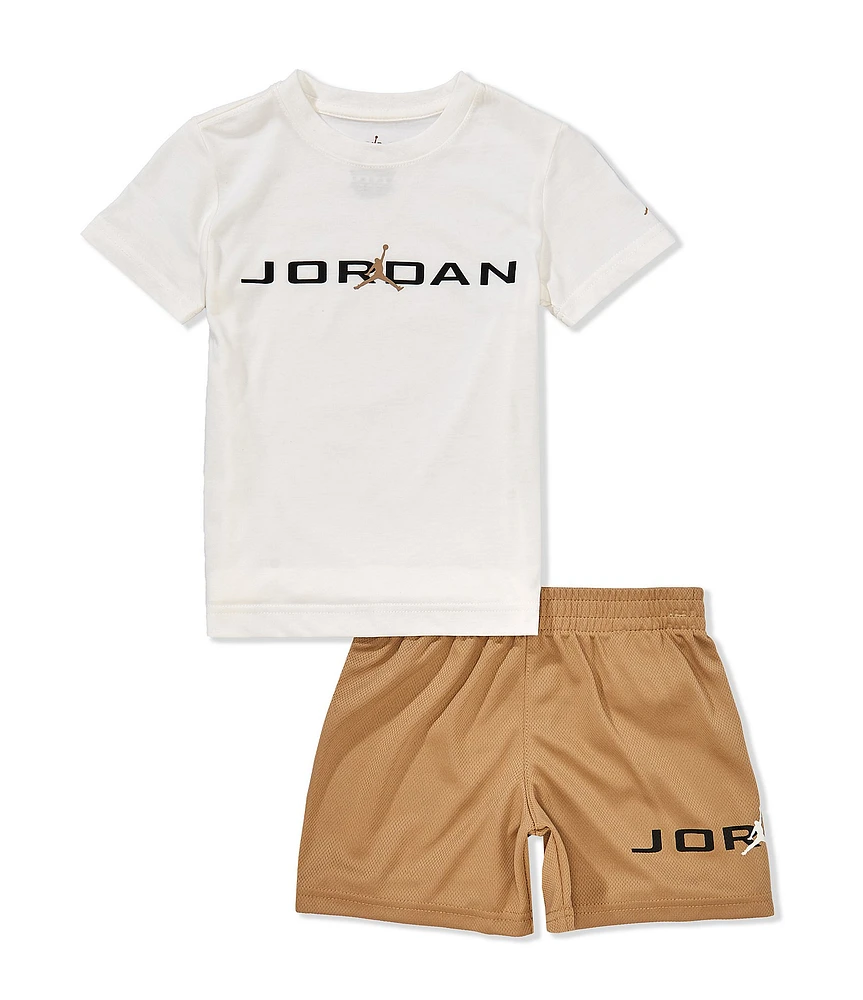 Jordan Little Boys Short-Sleeve Baseline Jersey-Knit T-Shirt & Matching Mesh Shorts Set