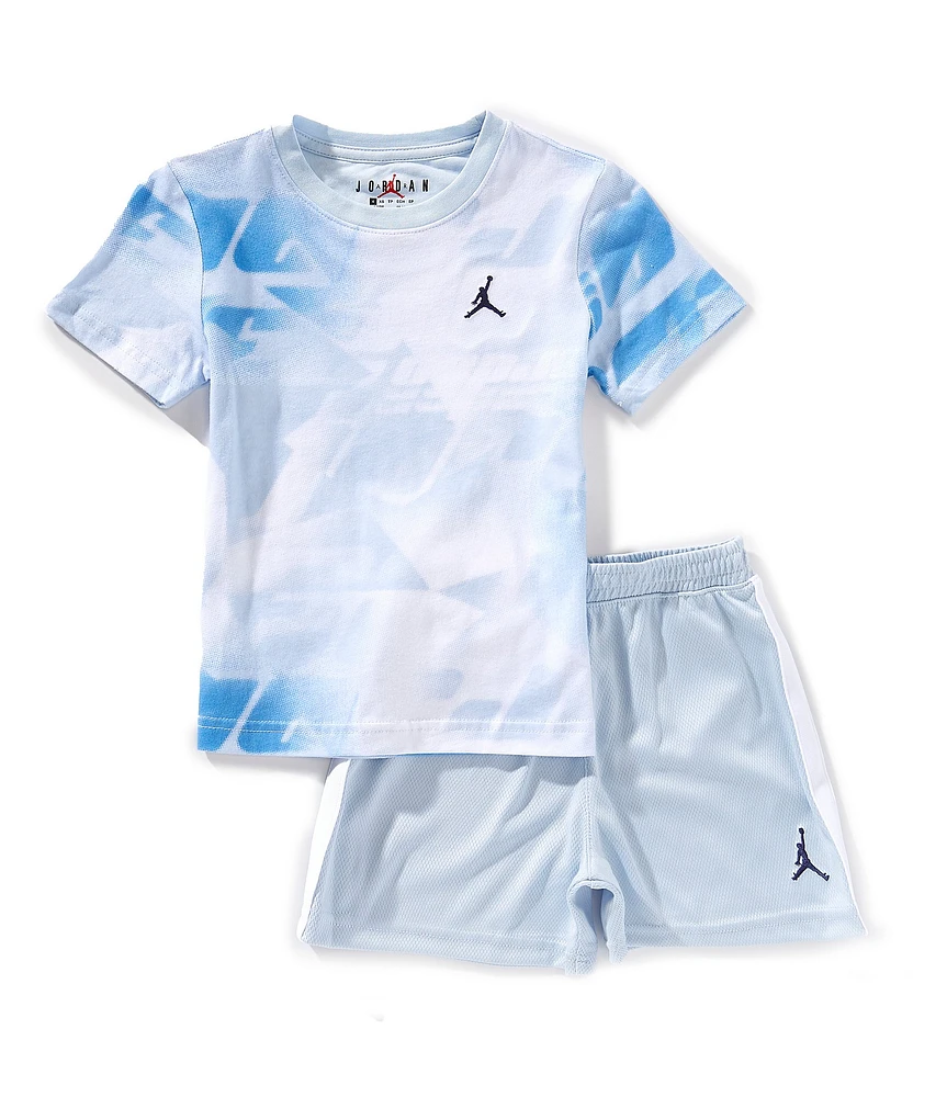 Jordan Little Boys Short Sleeve Graphic Triple Team T-Shirt & Shorts Set