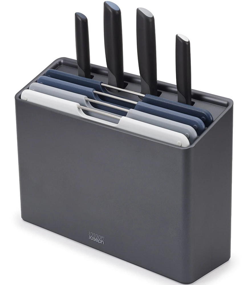 Joseph Joseph Folio Plus 8-Piece Knife & Chopping Board Set - Graphite