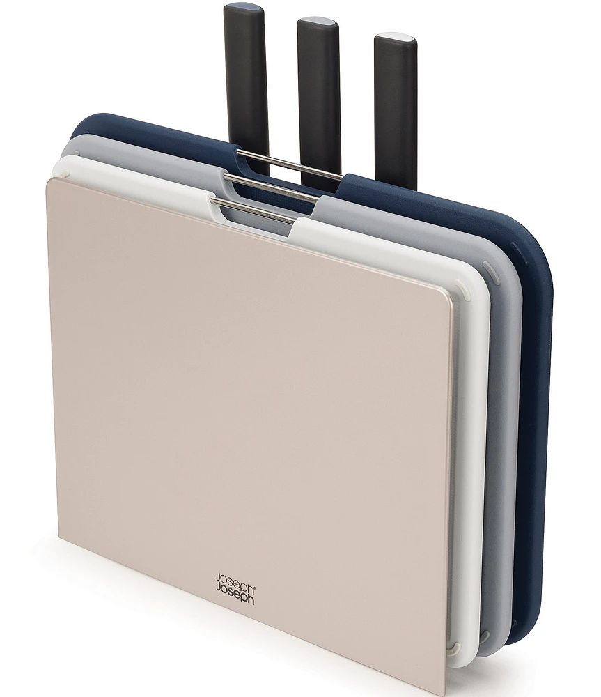 Joseph Joseph Nest Boards Plus 6-Piece Knife and Chopping Board Set- Grey