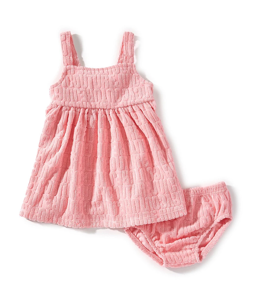 Juicy Couture Baby Girls Sleeveless Loop Terry Cloth A-Line Dress