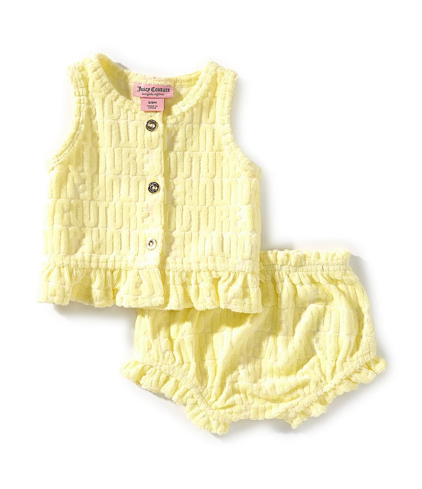Juicy Couture Baby Girls Sleeveless Tank Top & Matching Shorts Set