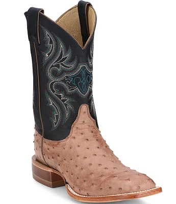 Justin Boots Men's Moseley 11#double; Full Quill Ostrich Western Boots