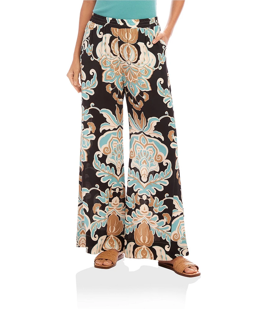 Karen Kane Printed Wide Leg Pants