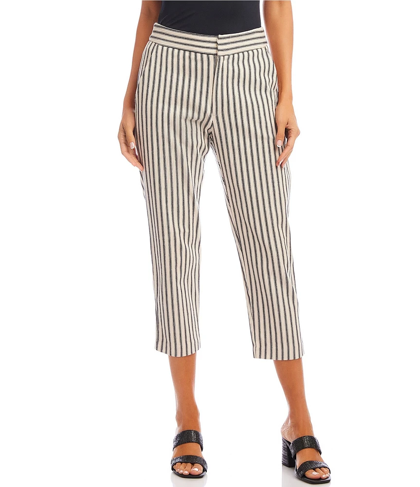 Karen Kane Vertical Stripe High-Rise Straight Leg Pants