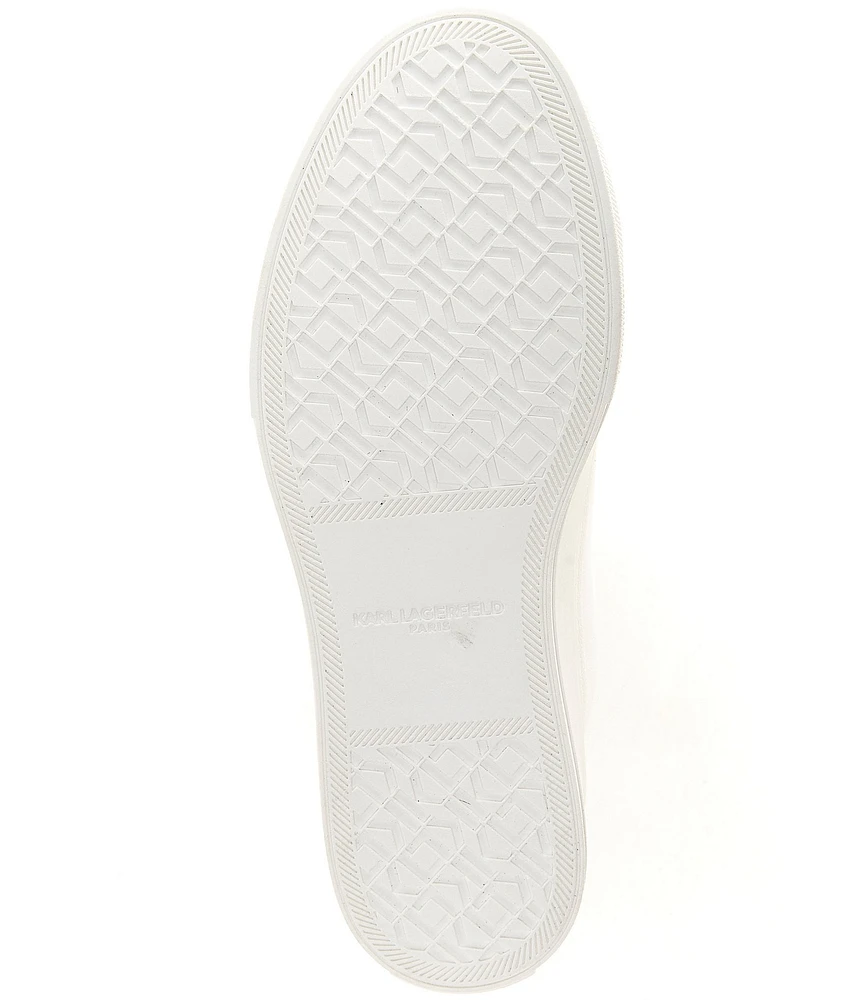 KARL LAGERFELD PARIS Galva Leather Whipstitch Lace Up Sneakers