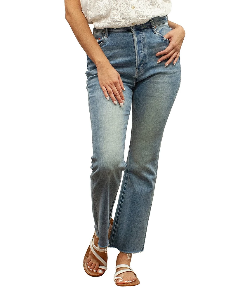 Karyn Seo Drea Floral Embroidered Pockets Ankle Denim Jeans