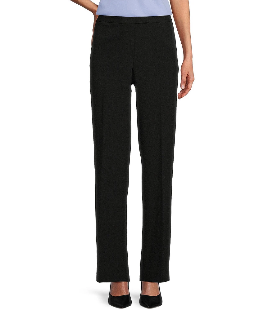 Kasper Petite Size Stretch Crepe Straight-Leg Pants