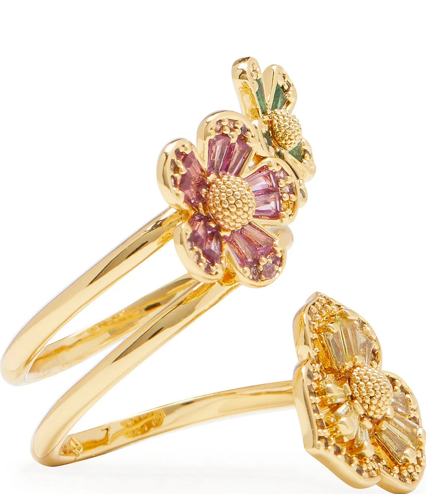 kate spade new york Fleurette Crystal Wrap Statement Ring