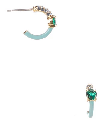 kate spade new york Hint Of Shimmer Huggie Hoop Earrings