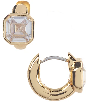 kate spade new york Keep Sparkling Asscher Huggie Hoop Earrings