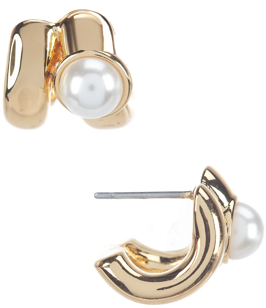 kate spade new york Keep Sparkling Round Double Huggie Hoop Earrings