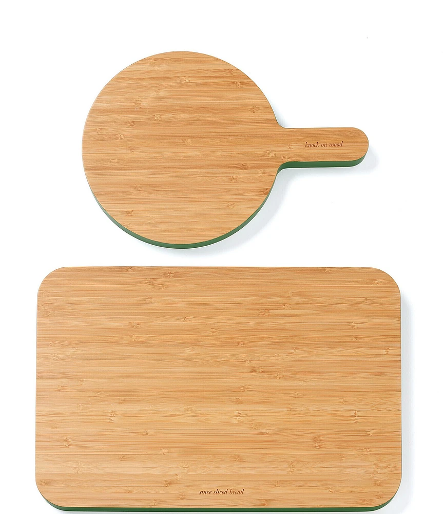 kate spade new york Knock On Wood Cutting Board Paddle & Rectangle 2-Piece Set
