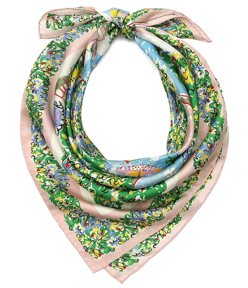 kate spade new york Springtime Gardens Silk Square Scarf