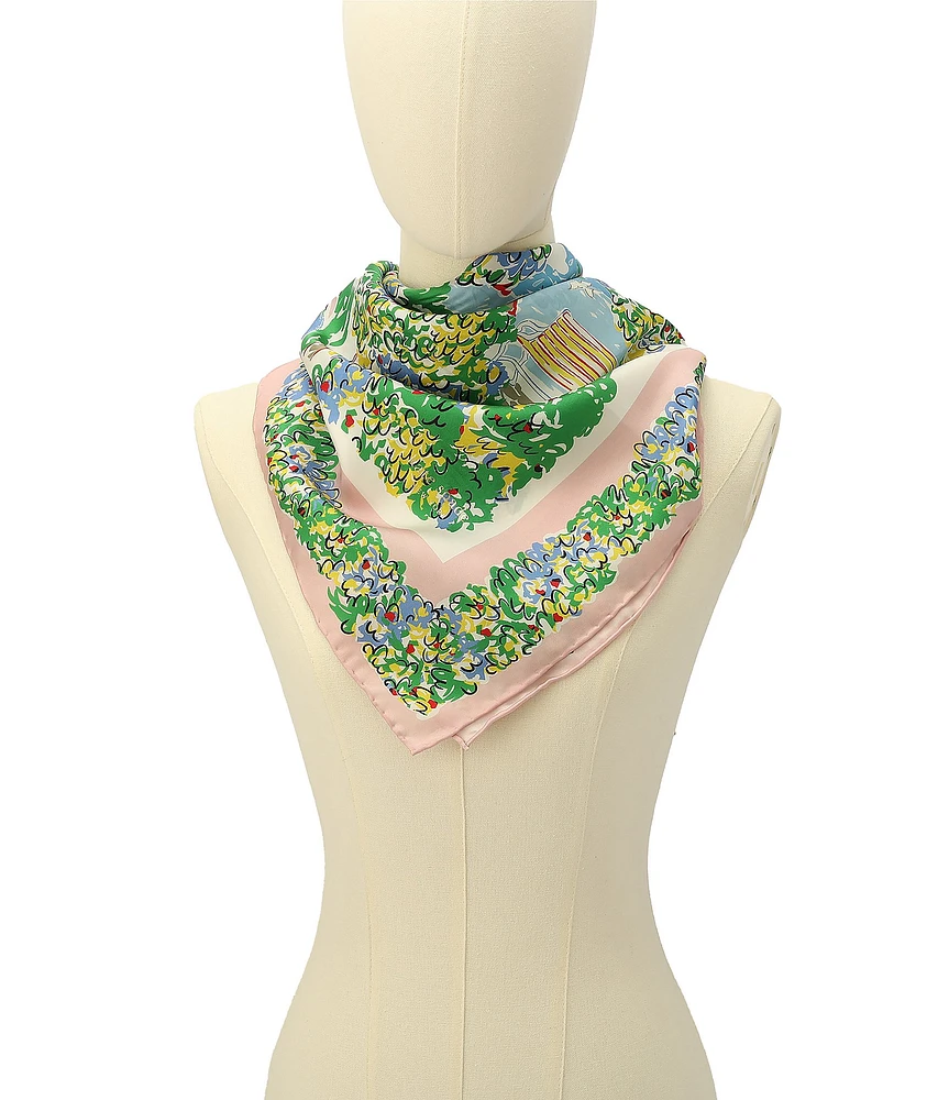 kate spade new york Springtime Gardens Silk Square Scarf