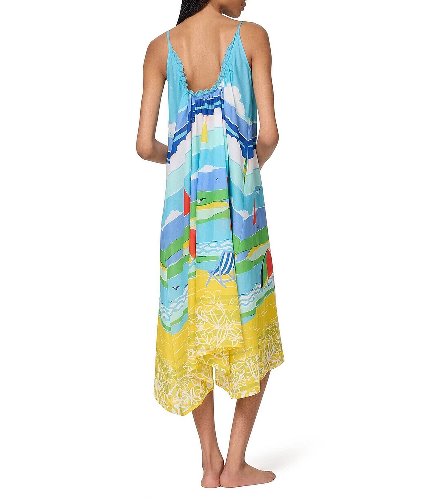 kate spade new york Summer Print Scoop Neck Swim Cover-Up Dress