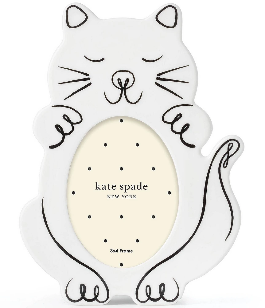 kate spade new york Wild Things 4#double; x 3#double; Cat Picture Frame