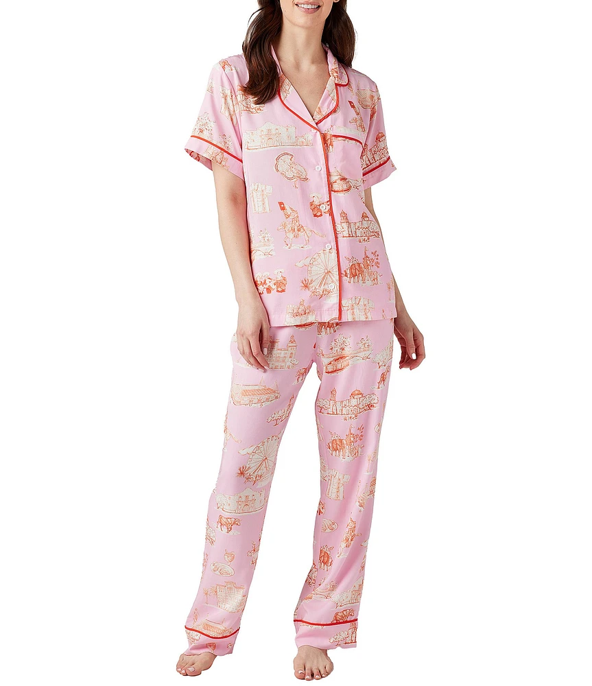 Katie Kime San Antonio Toile Woven Pajama Pant Set