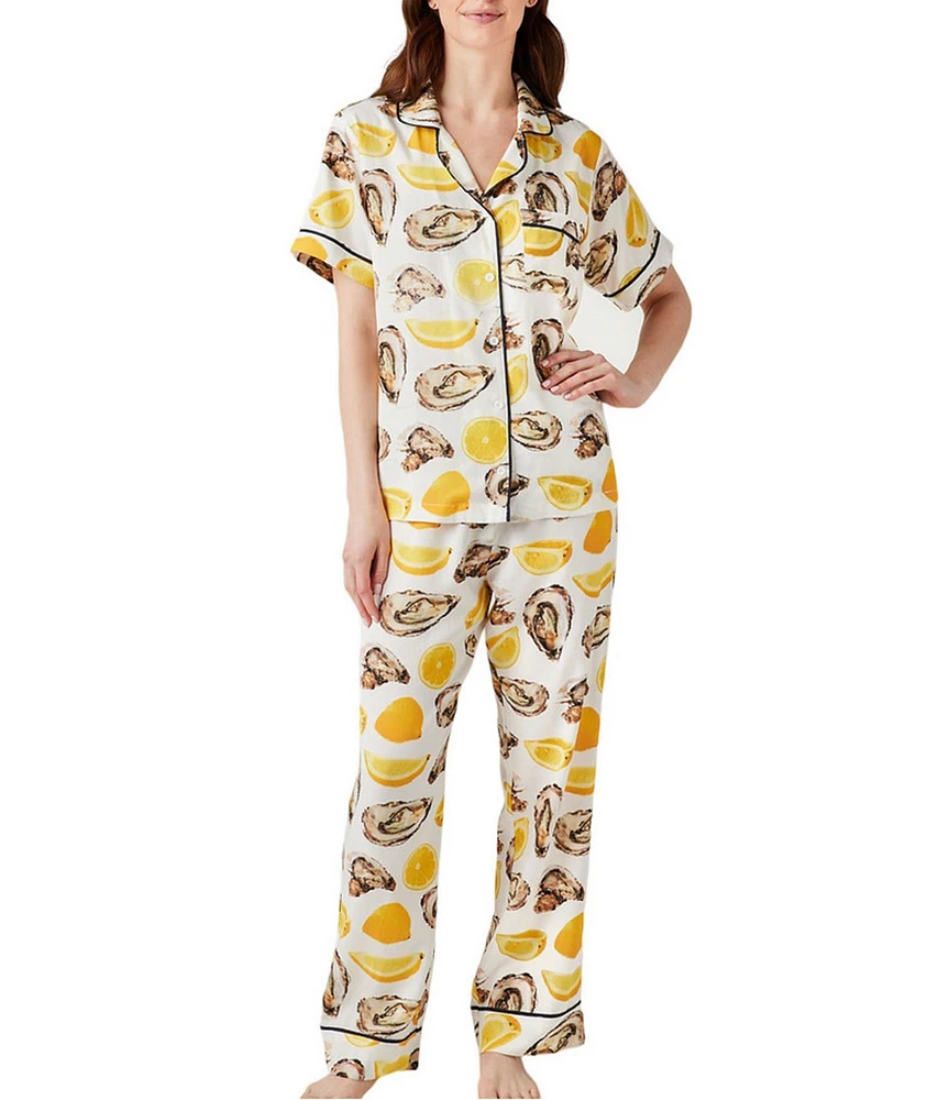 Katie Kime World Is Your Oyster Woven Pajama Pant Set