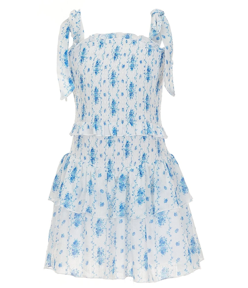 KatieJNYC Big Girls Emerson Printed Tie Dress
