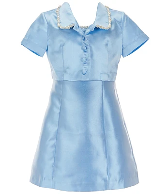 KatieJNYC Big Girls Short-Sleeve Audrey Bolero & Strapless Sheath Dress Set