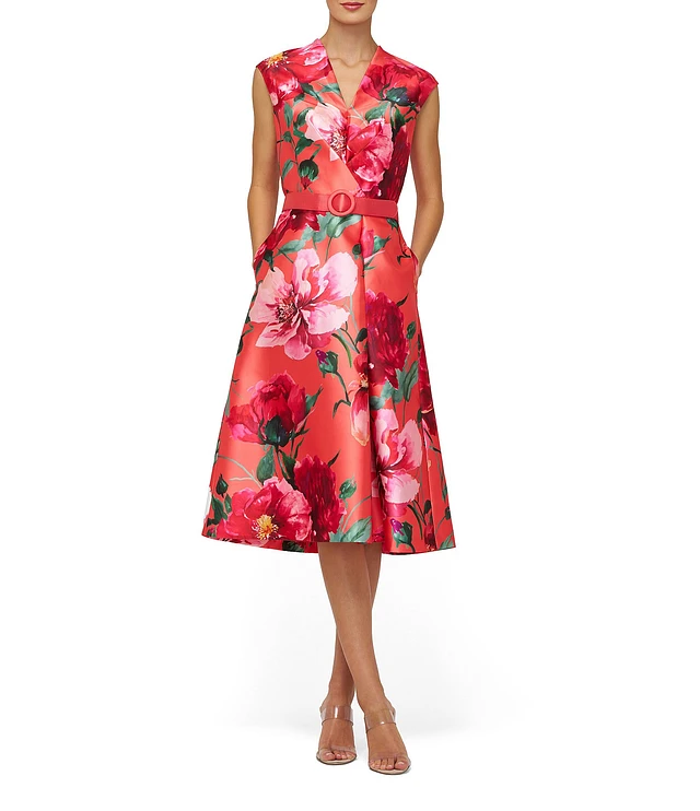 aubrey midi dress Aubrey Palm Shirt Midi Dress