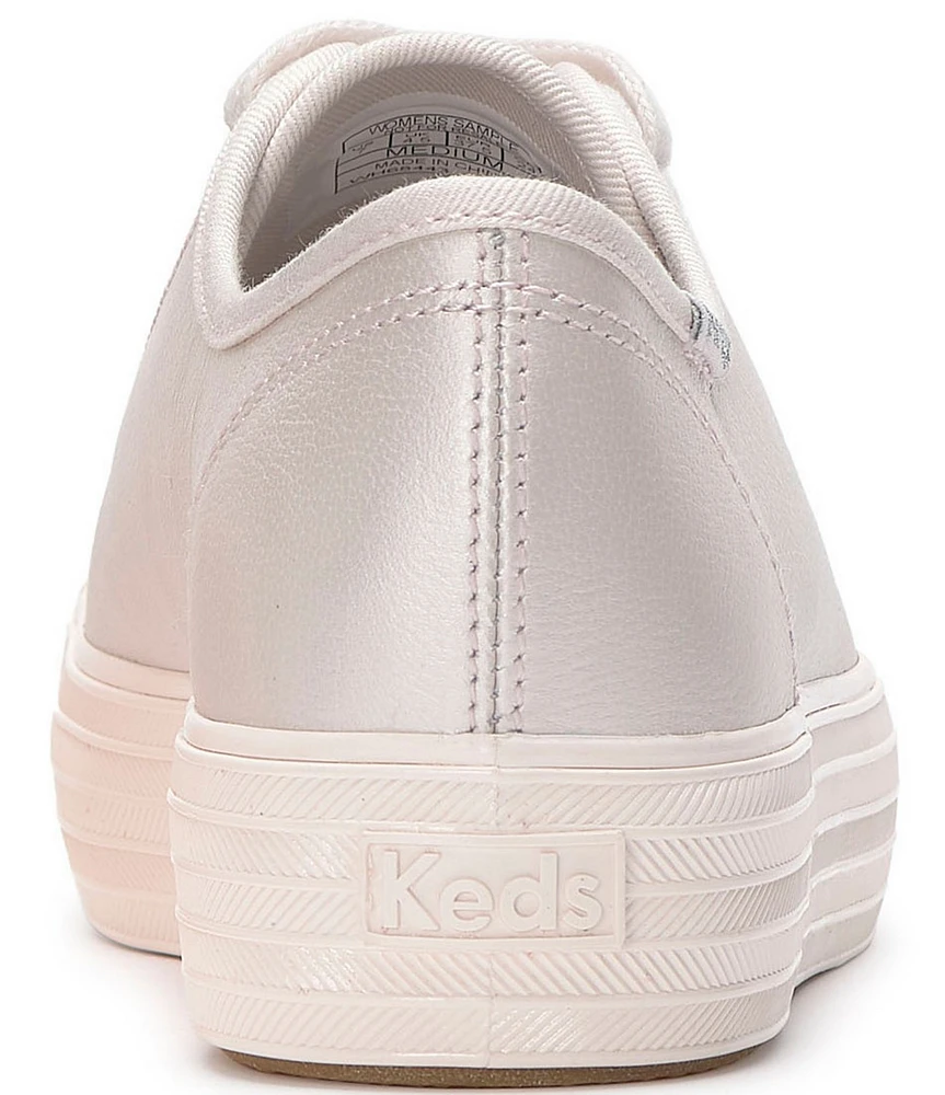 Keds Triple Kick Leather Platform Sneakers