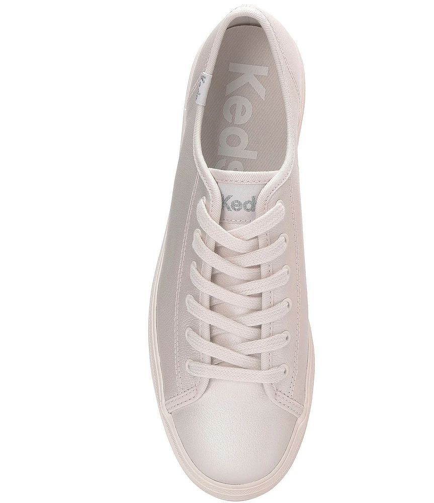 Keds Triple Kick Leather Platform Sneakers