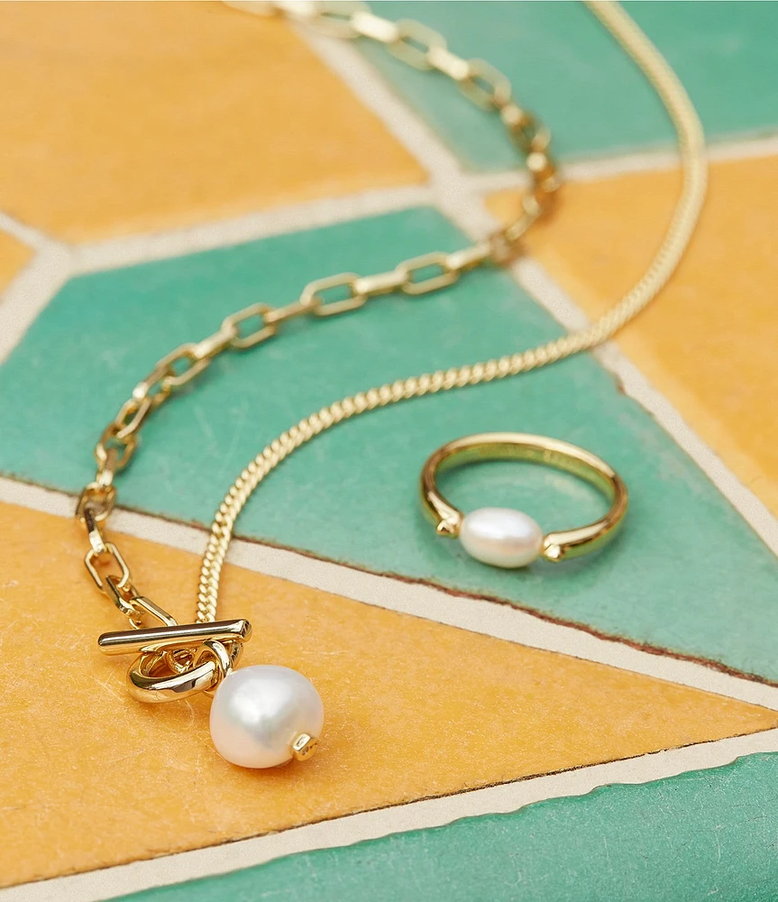 Kendra Scott 14K Leighton Pearl Band Ring