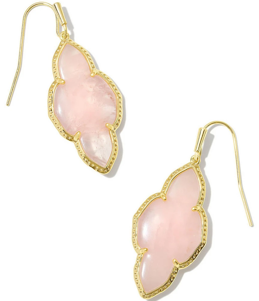 Kendra Scott Abbie Rose Quartz Drop Earrings