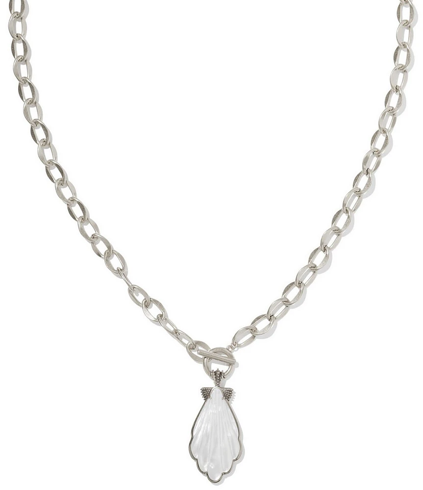 Kendra Scott Alexa Shell Reversible Pendant Convertible Chain Necklace