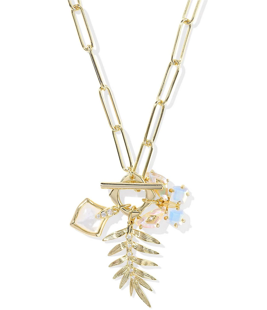 Kendra Scott Bianca Butterfly Palm Leaf Charm Short Chain Pendant Necklace