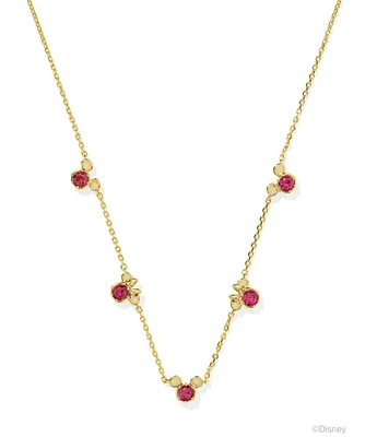 Kendra Scott Disney / Kendra Scott Gold Mickey Mouse & Minnie Mouse Strand Collar Necklace