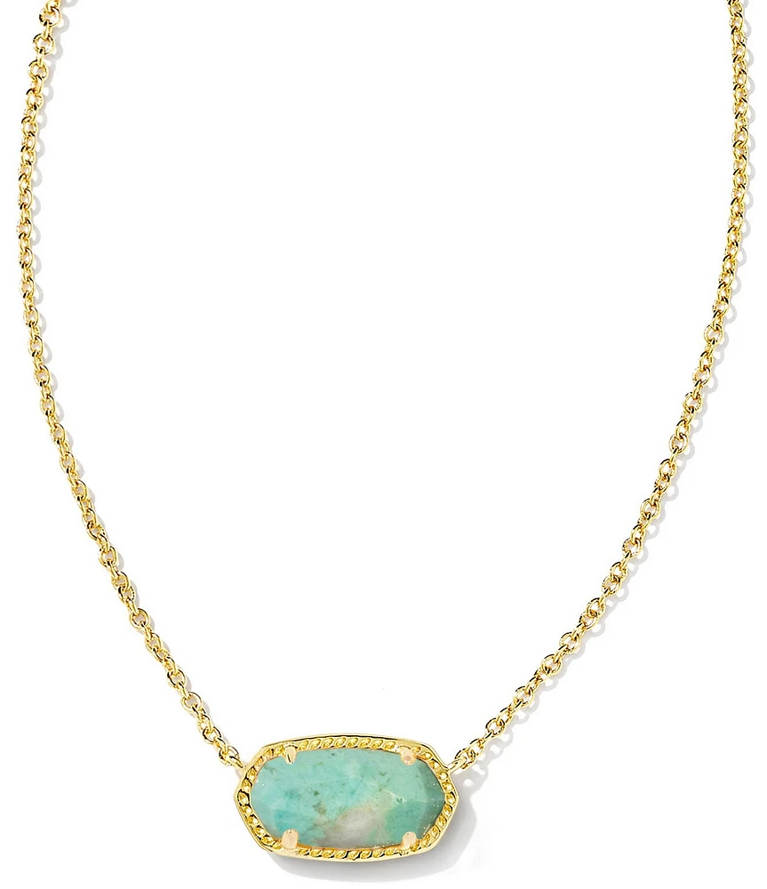 Kendra Scott Elisa 14K Gold Sea Green Pendant Necklace
