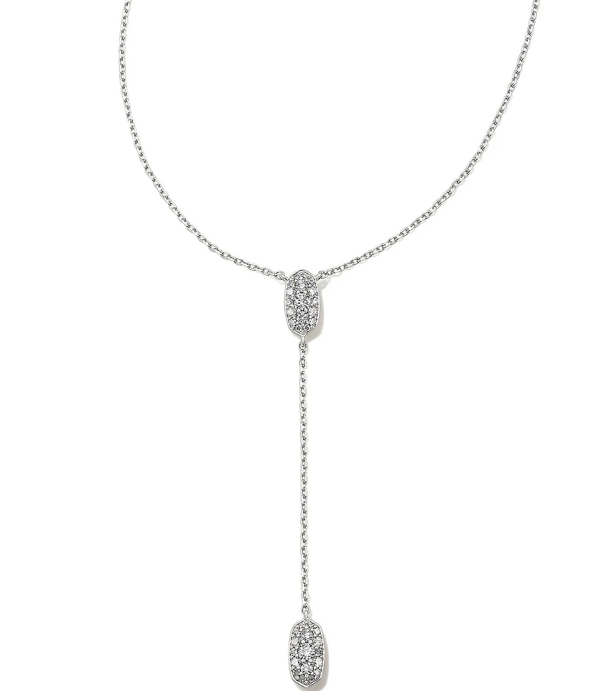 Kendra Scott Crystal Grayson Pave Y Necklace