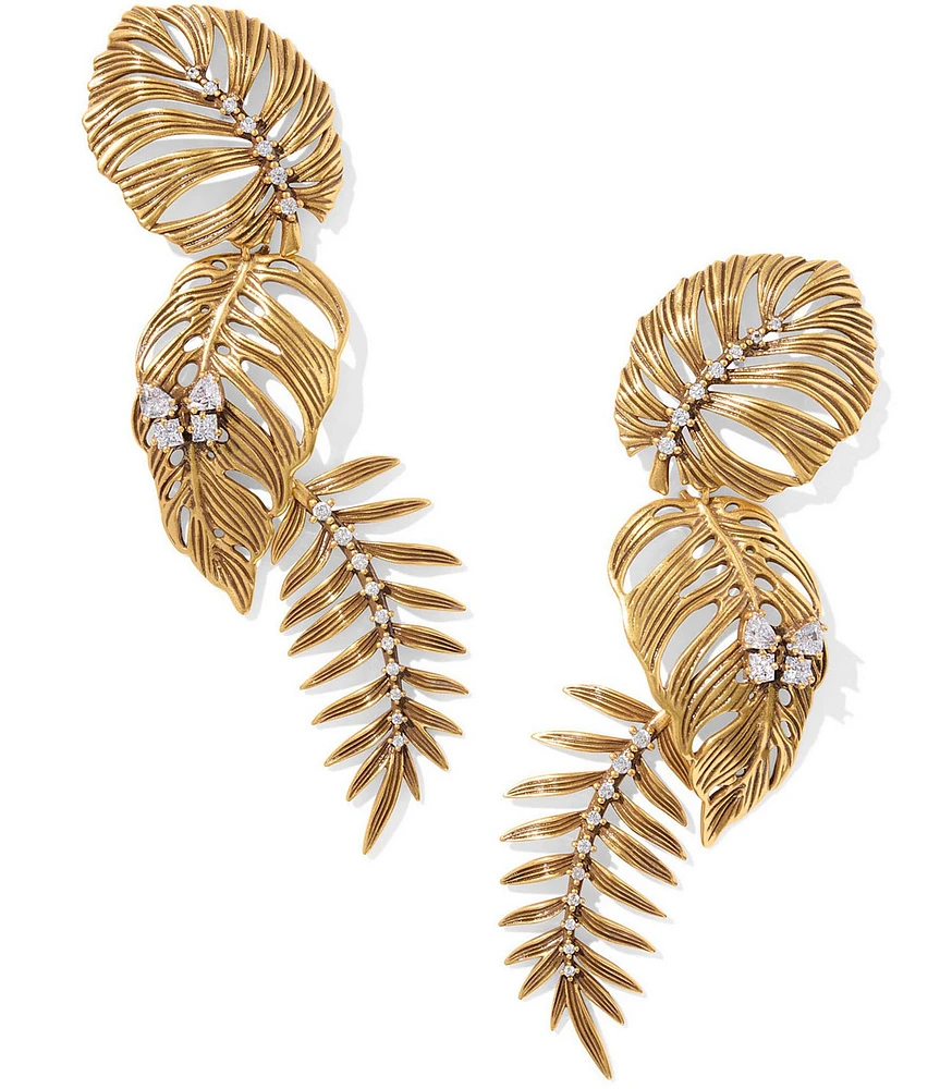 Kendra Scott Kayla Palm Leaf Statement Linear Earrings