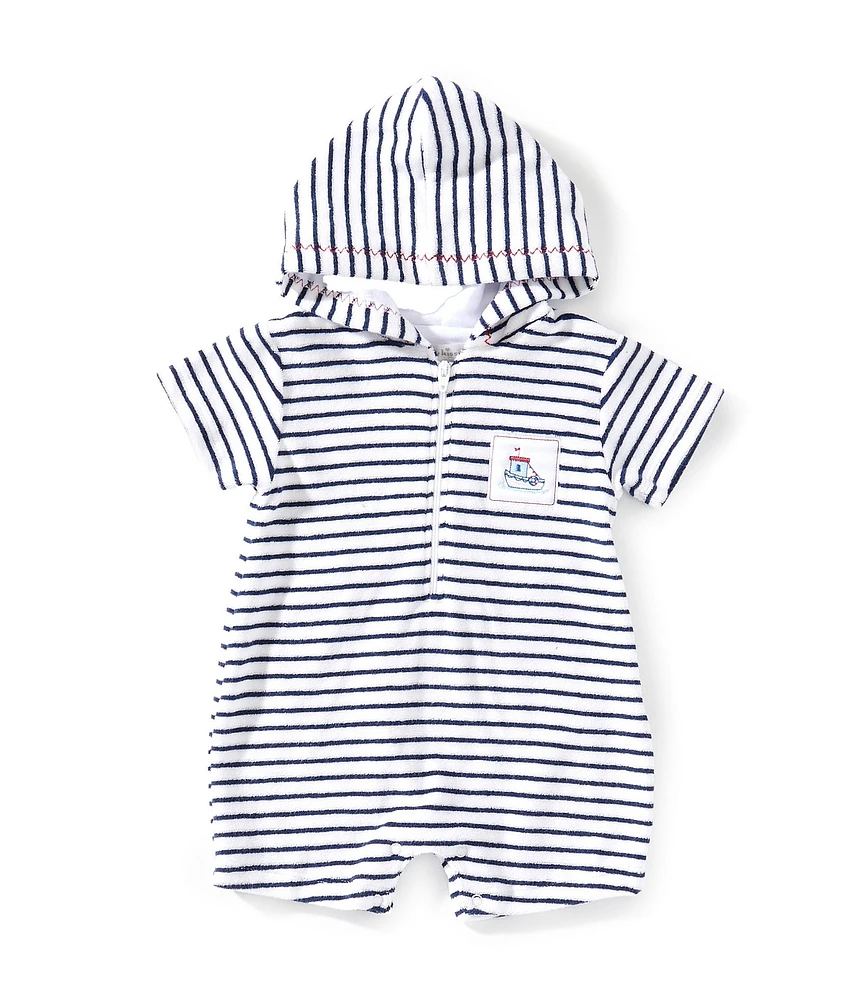 Kissy Kissy Baby Boys Seas The Day Short Sleeve Terry Stripe Romper