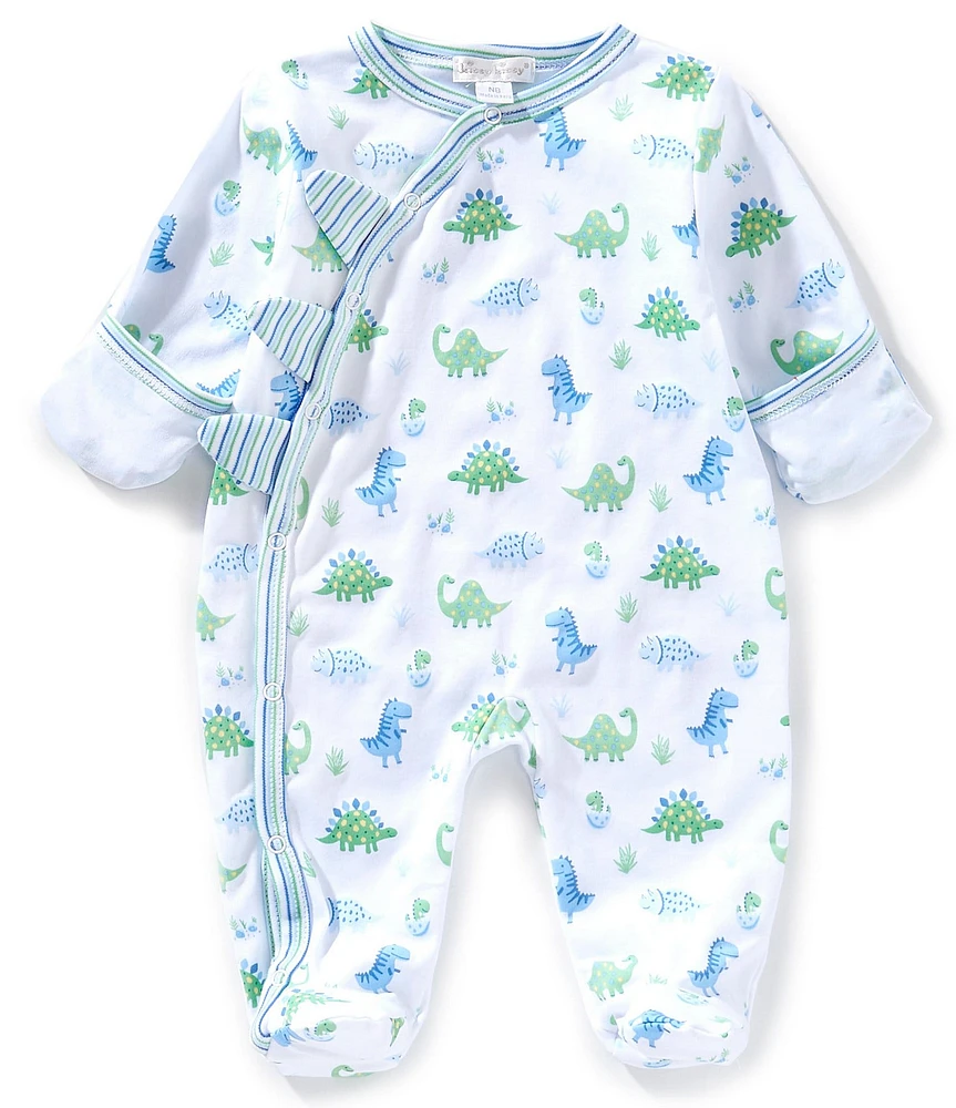 Kissy Kissy Baby Boys Long Sleeve Dinosaur Printed Footed Coverall