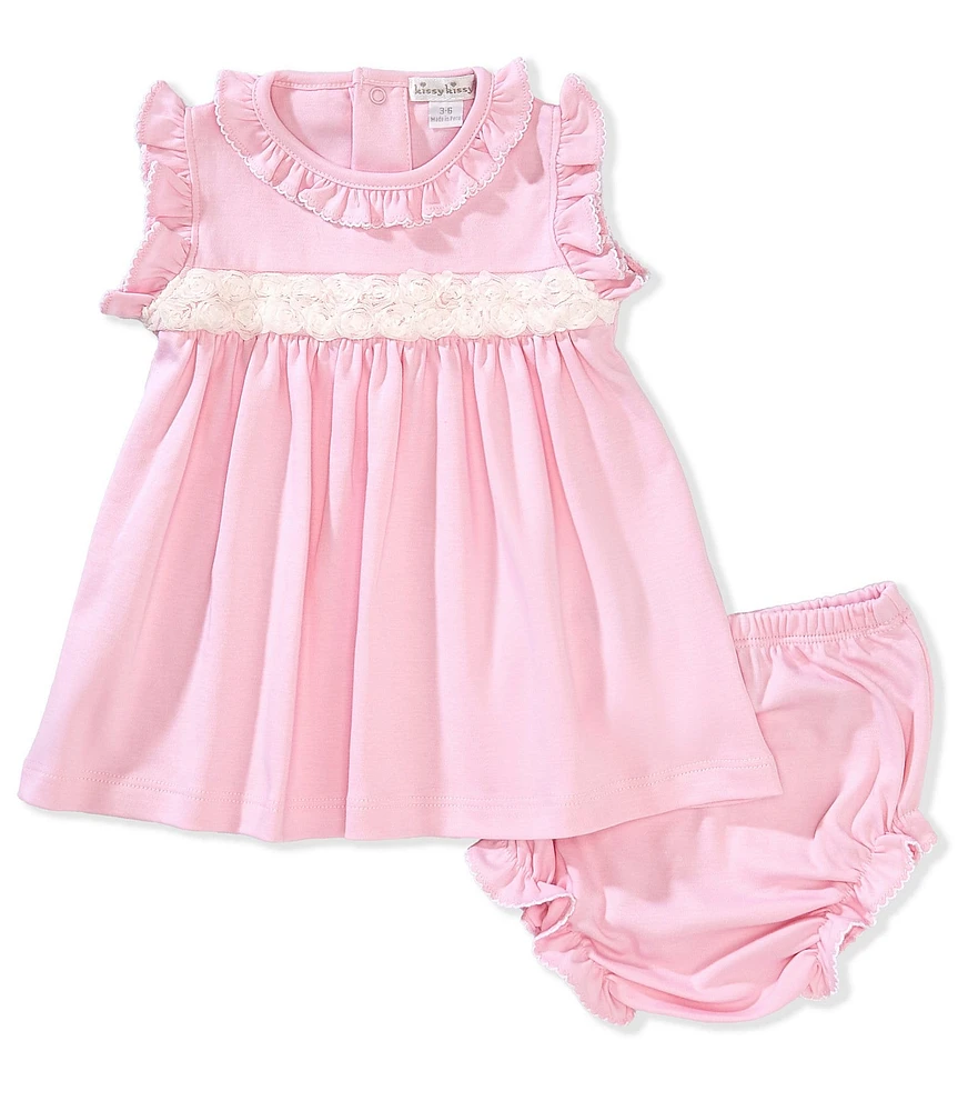 Kissy Kissy Baby Girls Flutter-Sleeve Miniature Roses Fit & Flare Dress